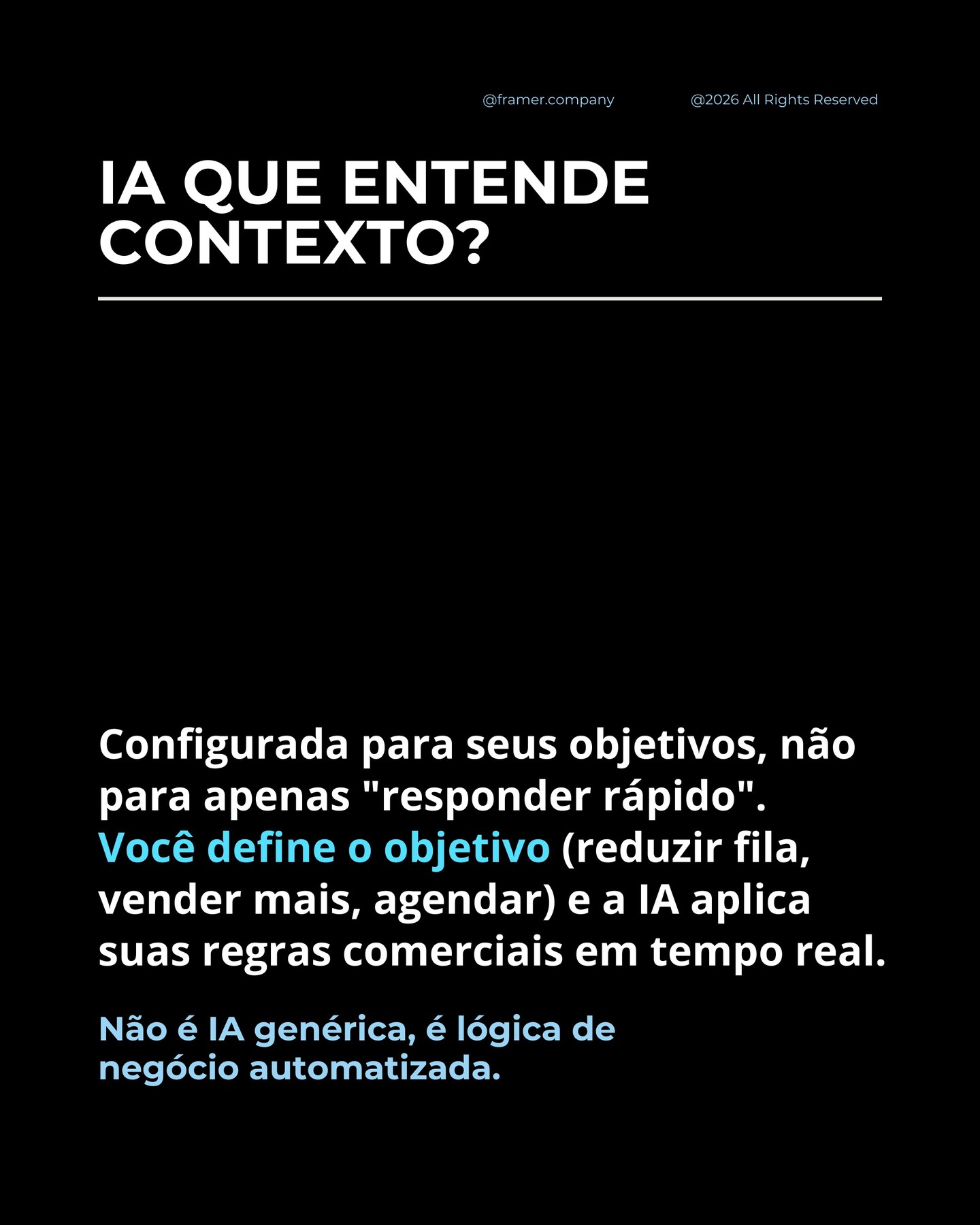 Texto sobre IA que entende contexto e aplica regras comerciais