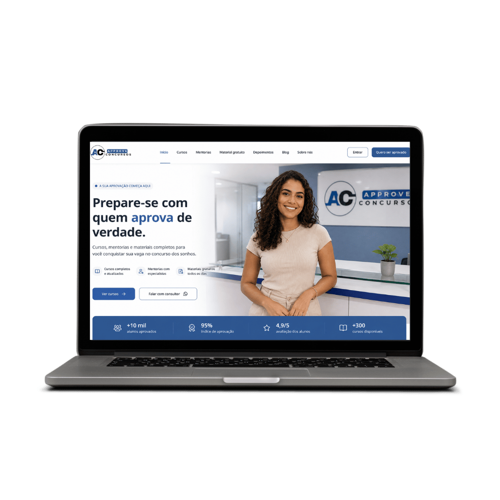 Funil comercial integrado da Approve Concursos